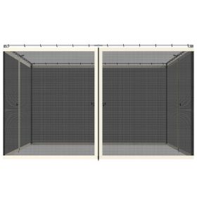 Replacement Mesh Sidewall Netting for 10' x 12' Gazebos and Canopy Tents with Zippers, (Sidewall Only) Cream