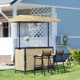 3 Piece Outdoor Bar Set for 2 with Canopy