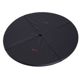 2T X 5W Foldable Dance Pole Crash Mat, Portable Round Pole Dance Mat, Lightweight And Foldable, Black