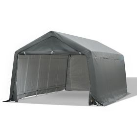 20' x 12' Heavy Duty Outdoor Temporary Carport Canopy Tent - Gray