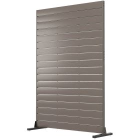 HDPE Outdoor Privacy Screen, 47.2"W x 68.5"H Decorative Privacy Fence Screen with Stand and 6 Panels, Brown (Option: Brown-1275x380x155 mm)