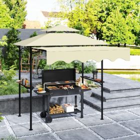 8' x 5' Outdoor Grill Gazebo (Option: Beige-1300x300x250 mm)