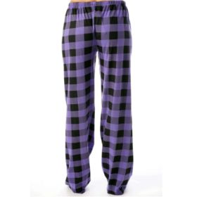 Women's Stretch Plaid Casual Pants With Pockets (Option: Light Purple-XL)