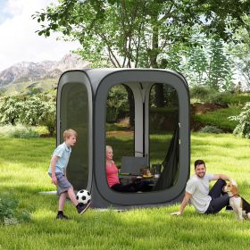 6 x Pop Up Screen Tent (Option: Dark Gray-750x750x50 mm)