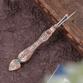 Narcissus Ruyi Handmade Seam Ripper (Option: Red Ancient Bag)