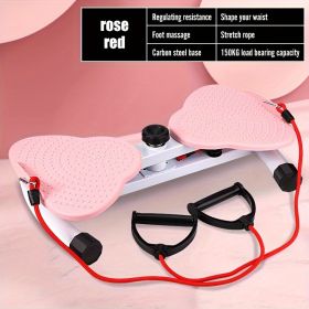 Waist Twist Exercise Machine, A Machine Designed For Weight Loss And Core Abdominal Exercises, With Foot Massage And Weight Loss Capabilities. It (Option: Pink)