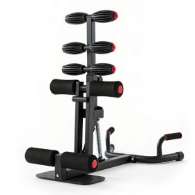 Deep Squat Machine For Home Gym, All-in-One Equipment, Adjustable For Glutes & Legs, Easy Assembly, 32.9x22.4x36.6 In, 300 Lbs, Red & Blue (Option: Red)
