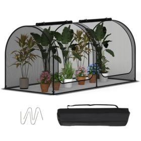Green 98"x48"x48" Garden Crop Cage With High-Density Nylon Mesh, 2 Zippered Doors Plant Protection Tent For Veggies & Flowers (Option: defaulttitle)