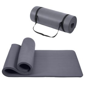 Only Supports Self Pickup  Yoga Mat, One Inch Thickened High-density Practice Mat, Tear-resistant Practice Yoga Mat With Straps, Suitable For All (Option: Graphite)