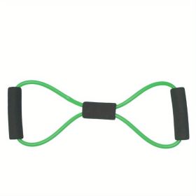 8-shaped Yoga Elastic Tension Band For Men Women Home Gym Pilates Fitness, Arm Back Shoulder Training Resistance Band, Yoga Stretch Belt (Color: GREEN)