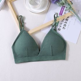 Women Yoga Sports Bras Triangle Cup Underwear Female Breathable Wrapped Tube Top Sexy Beauty Back Adjustable Sling Bra Vest (Color: GREEN, size: Free Size)