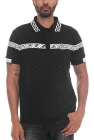 Version Couture Brand Polo Button Down Shirt (Color: Black, size: 3XL)
