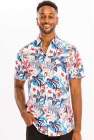 PRINT HAWAIIAN SHIRT (Color: MULTI, size: 3XL)