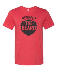 Respect the Beard Mens Tee (Color: Vintage Red, size: S)