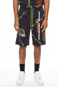Weiv Hype Official Print Shorts (Color: Navy, size: M)