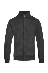 Weiv Mens Solid Full Zip Sweater (Color: CHARCOAL, size: 2XL)