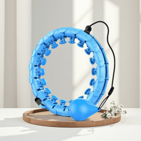 Thin waist weight loss circle trainer (Color: Blue, Style: 24 knots)