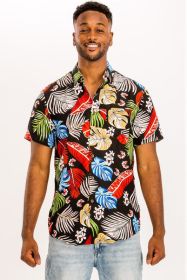 PRINT HAWAIIAN SHIRT (Color: MULTI, size: S)