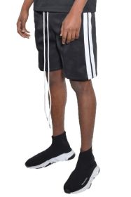 Side Stripe Tape Shorts (Color: Black, size: M)