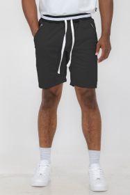 Weiv Mens French Terry Sweat Short (Color: Black, size: 3XL)