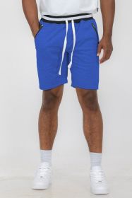Weiv Mens French Terry Sweat Short (Color: ROYAL, size: M)