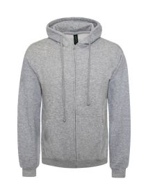FLEECE ZIPPER HOODIE (Color: H-12, size: XXL)