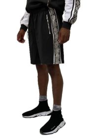 SNAKE PRINT SHORTS (Color: Black, size: S)