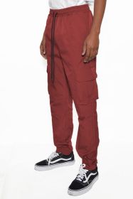 PEACOCK IRIDESCEINT JOGGER PANTS (Color: RUST, size: L)