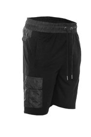 Weiv Heathered Light Weight Slub Shorts (Color: Black, size: XL)