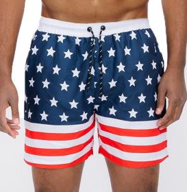 American Flag Swim Shorts (Color: Flag, size: L)