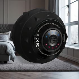 Rechargeable High Intensity Vibration Massage Ball for Muscle and Fitness, Electric Fascia Release for Neck, Back and Feet, USB Charging (Color: Black)