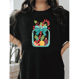 Casual Women's Cotton T-Shirt with Bow Detail - Trendy and Comfortable for Every Season (Style: 32)