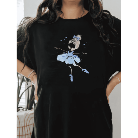 Casual Women's Cotton T-Shirt with Bow Detail - Trendy and Comfortable for Every Season (Style: 15)