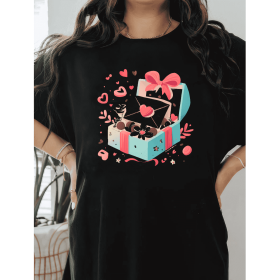 Casual Women's Cotton T-Shirt with Bow Detail - Trendy and Comfortable for Every Season (Style: 26)