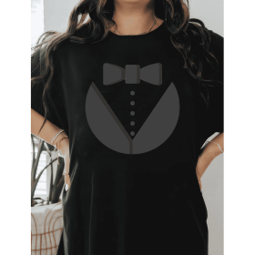 Casual Women's Cotton T-Shirt with Bow Detail - Trendy and Comfortable for Every Season (Style: 20)