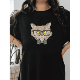 Casual Women's Cotton T-Shirt with Bow Detail - Trendy and Comfortable for Every Season (Style: 99)