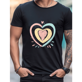 Celebrate in Style with This 100% Cotton Men's Valentine's Day Tee (Style: 460)