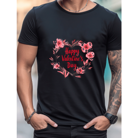 Celebrate in Style with This 100% Cotton Men's Valentine's Day Tee (Style: 432)