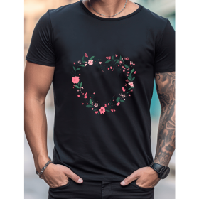 Celebrate in Style with This 100% Cotton Men's Valentine's Day Tee (Style: 462)