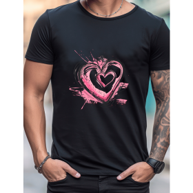 Celebrate in Style with This 100% Cotton Men's Valentine's Day Tee (Style: 431)