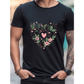 Celebrate in Style with This 100% Cotton Men's Valentine's Day Tee (Style: 422)