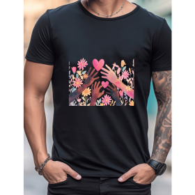 Celebrate in Style with This 100% Cotton Men's Valentine's Day Tee (Style: 433)