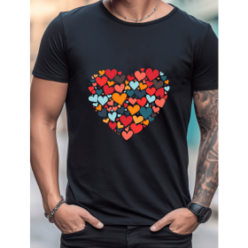 Celebrate in Style with This 100% Cotton Men's Valentine's Day Tee (Style: 463)