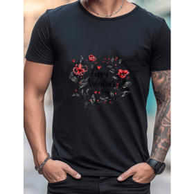 Celebrate in Style with This 100% Cotton Men's Valentine's Day Tee (Style: 475)