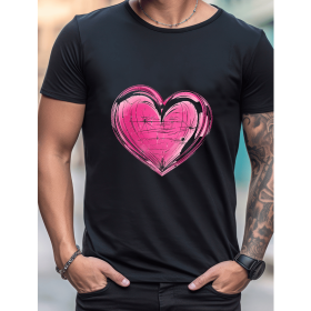Celebrate in Style with This 100% Cotton Men's Valentine's Day Tee (Style: 435)