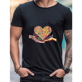 Celebrate in Style with This 100% Cotton Men's Valentine's Day Tee (Style: 439)