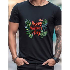 Celebrate in Style with This 100% Cotton Men's Valentine's Day Tee (Style: 447)