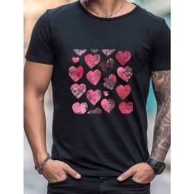 Celebrate in Style with This 100% Cotton Men's Valentine's Day Tee (Style: 450)