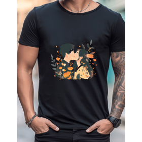 Celebrate in Style with This 100% Cotton Men's Valentine's Day Tee (Style: 465)