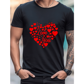 Celebrate in Style with This 100% Cotton Men's Valentine's Day Tee (Style: 457)